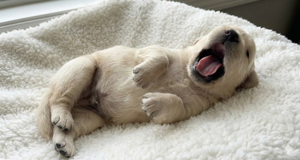 english cream golden retriever puppy 
